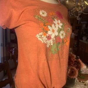 Truly Soft Floral Tie-Front Blouse | Size Small | Soft Girl Aesthetic